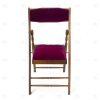 Silla Plegable de Madera Tapizada - Image 2
