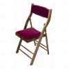 Silla Plegable de Madera Tapizada